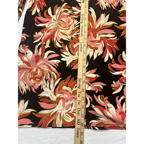 Who What Wear Dress Womens Medium Black Wallpaper Mums Floral Shift Back Zip - Picture 2 of 9